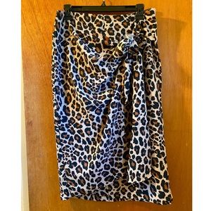 Worthington Animal Print Midi Skirt